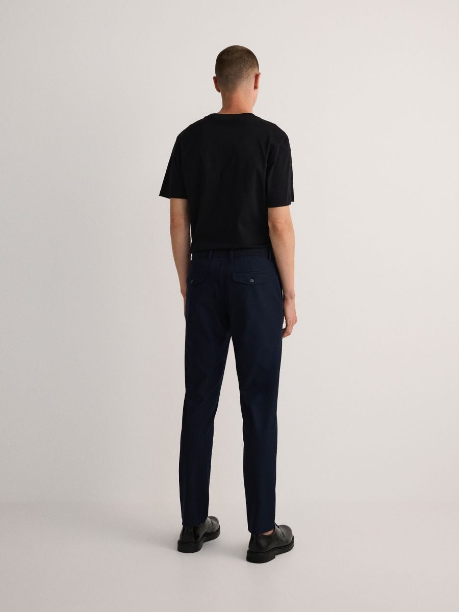 Plain chino slim trousers - navy - RESERVED - 4