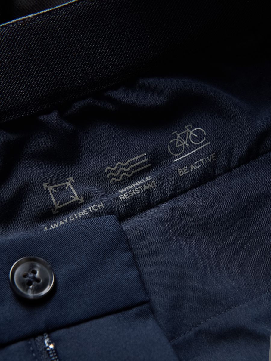 Plain chino slim trousers - navy - RESERVED - 6