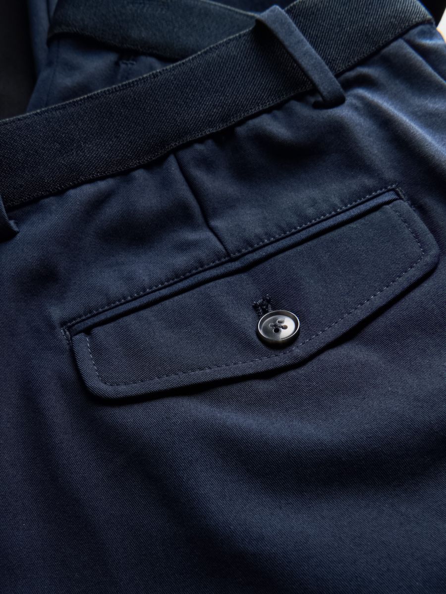 Plain chino slim trousers - navy - RESERVED - 7