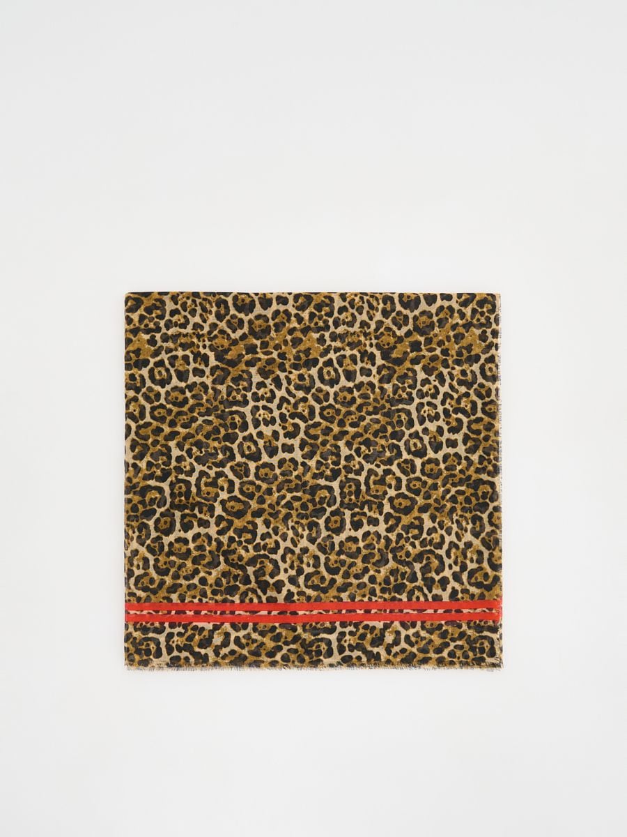 Animal pattern scarf - brown - RESERVED - 2