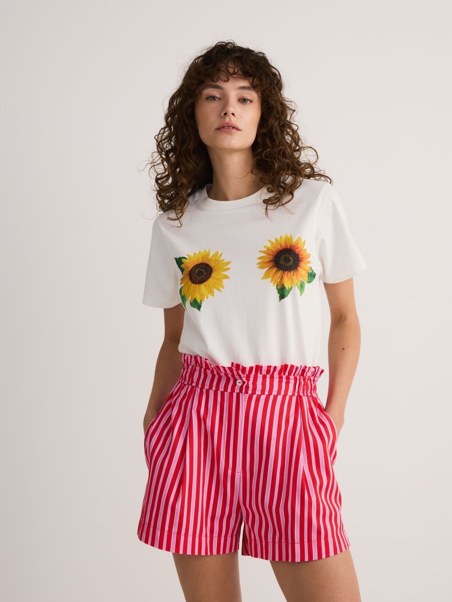 Cotton stripe shorts - multicolor - RESERVED - 5