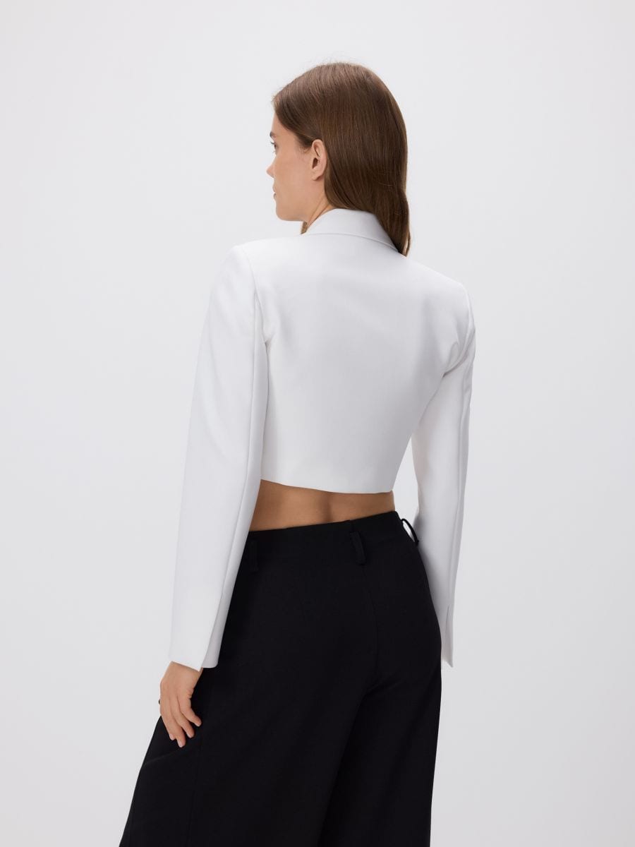 Blazer with decorative bow - cream - RESERVED - 4