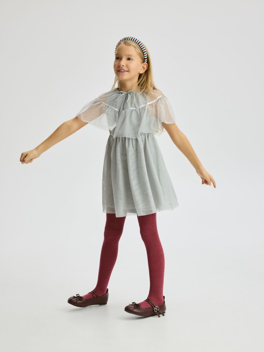 GIRLS` DRESS - világos szürke - RESERVED