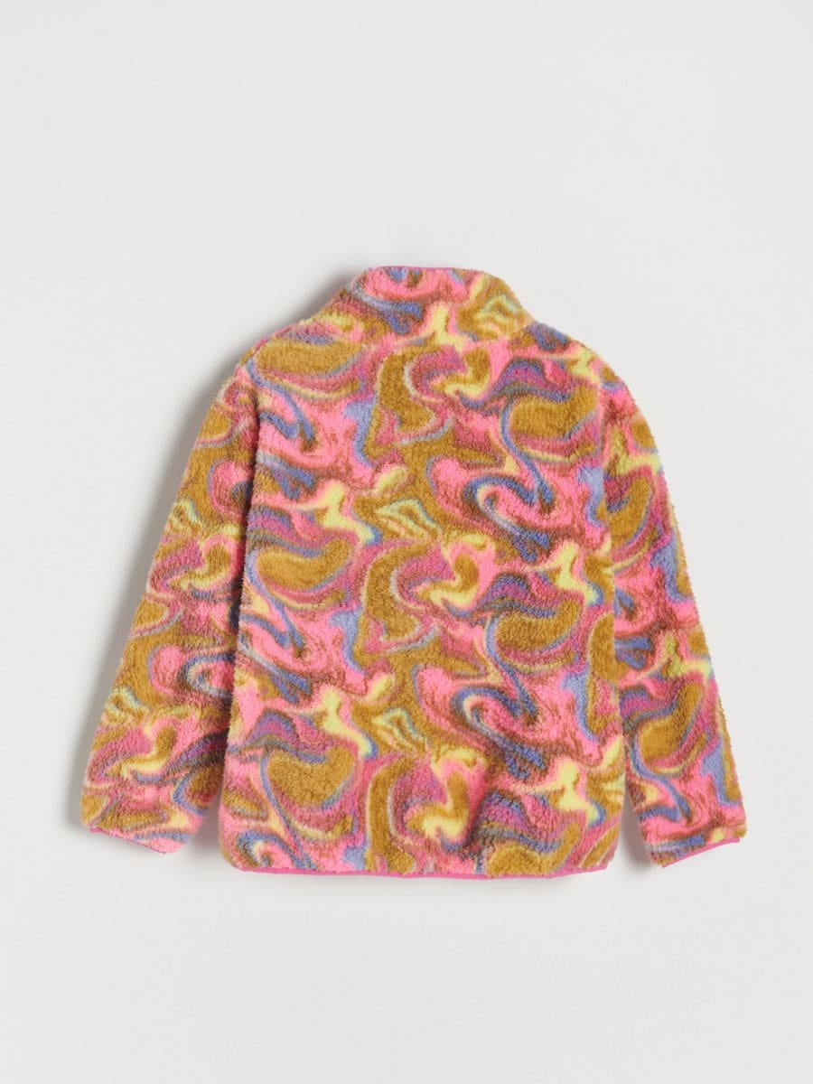 Patterned fleece sweatshirt - multicolor - RESERVED - 5