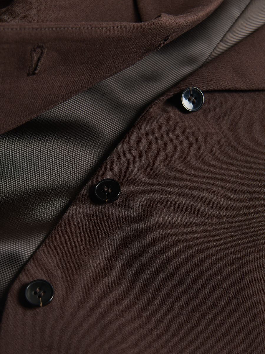 Vest with linen blend - dark brown - RESERVED - 7