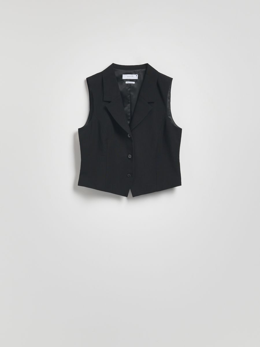 Vest with linen blend - black - RESERVED - 6