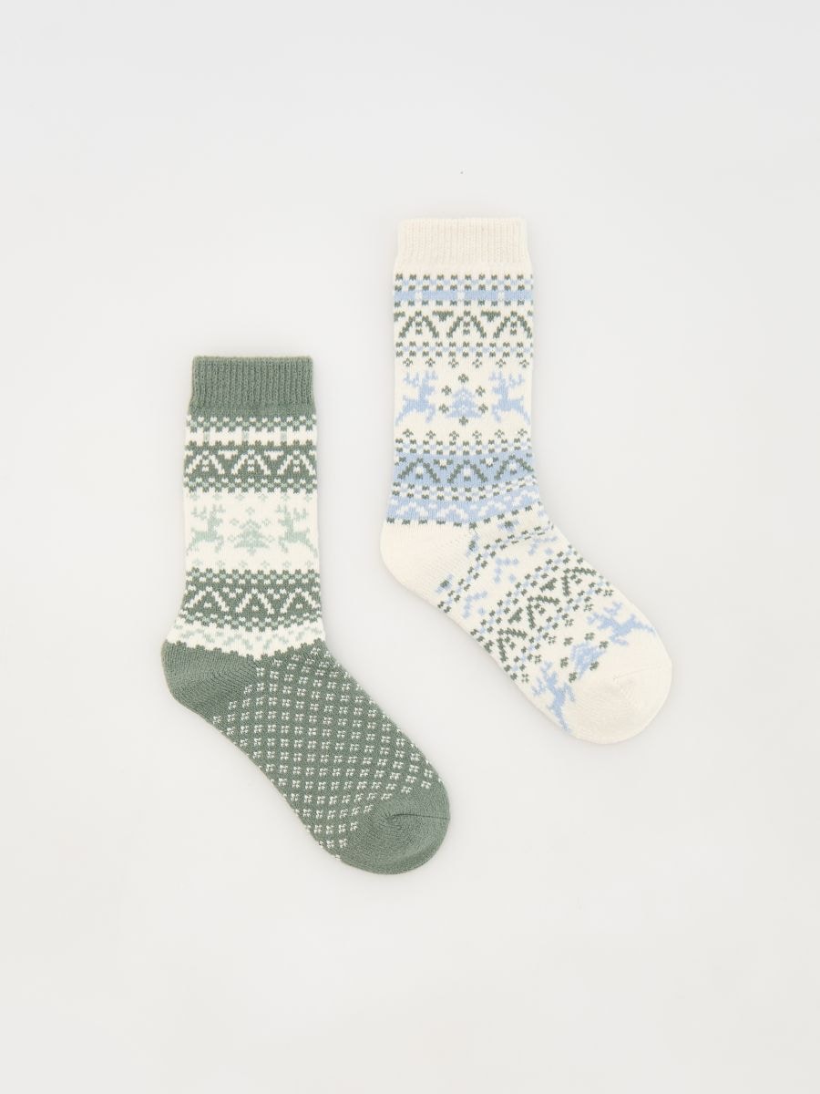 2-pack patterned socks - mint green - RESERVED