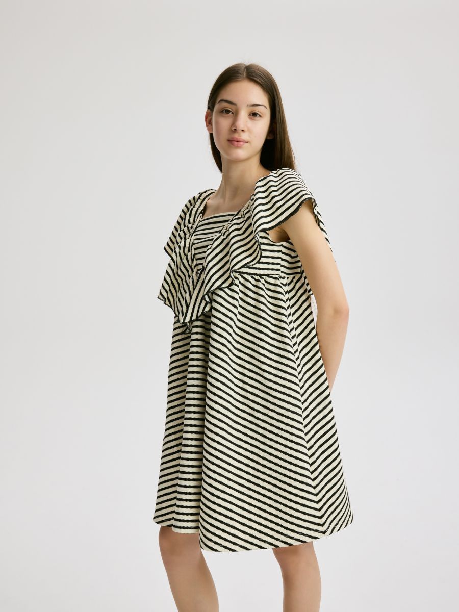 Dress with viscose blend - multicolor - RESERVED - 2