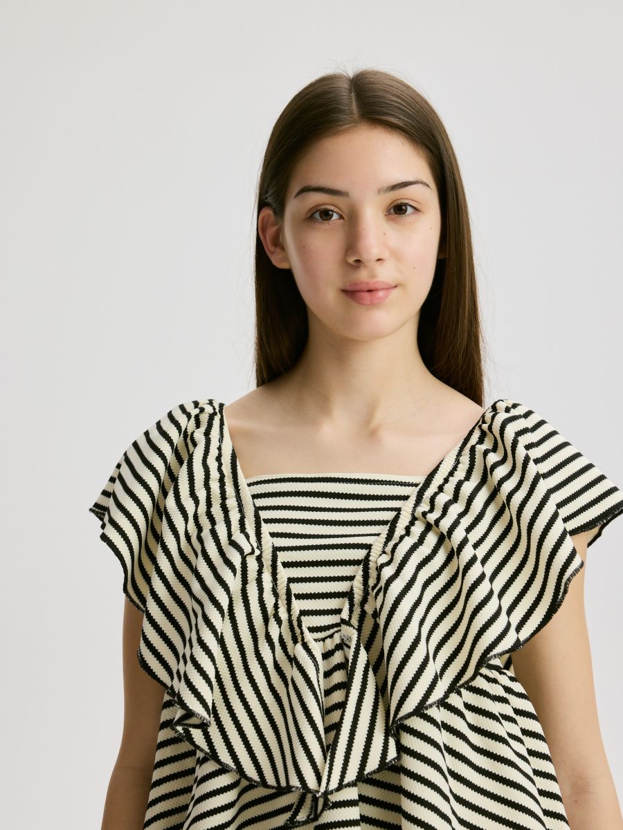 Dress with viscose blend - multicolor - RESERVED - 3