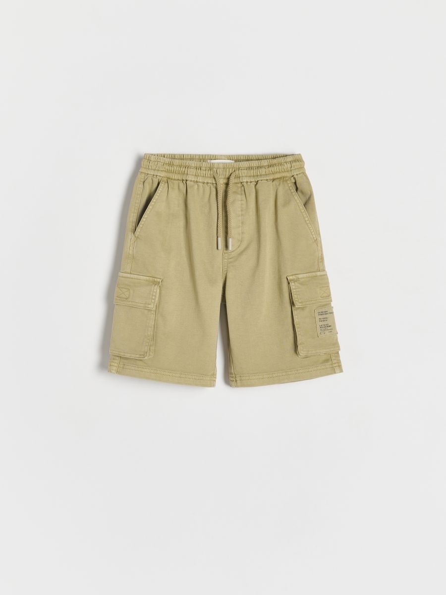 Elastic cargo shorts - pale green - RESERVED - 2