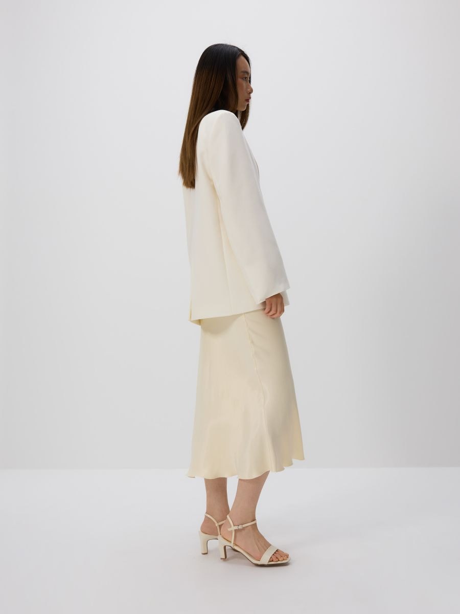 Viscose blend blazer - cream - RESERVED - 4