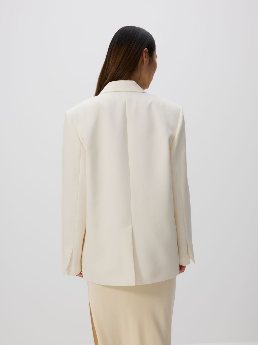 Viscose blend blazer - cream - RESERVED - 8