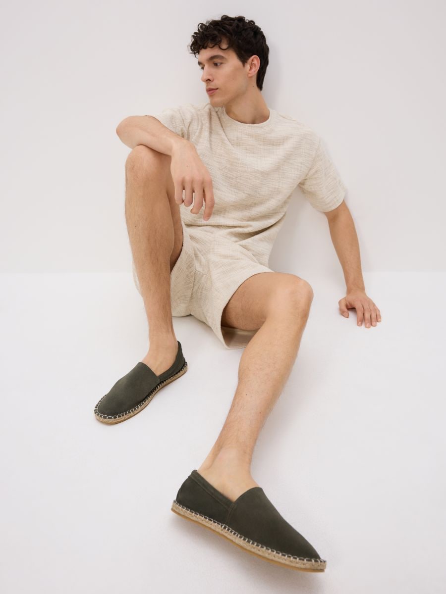 Espadrilles en daim - vert céladon - RESERVED - 3