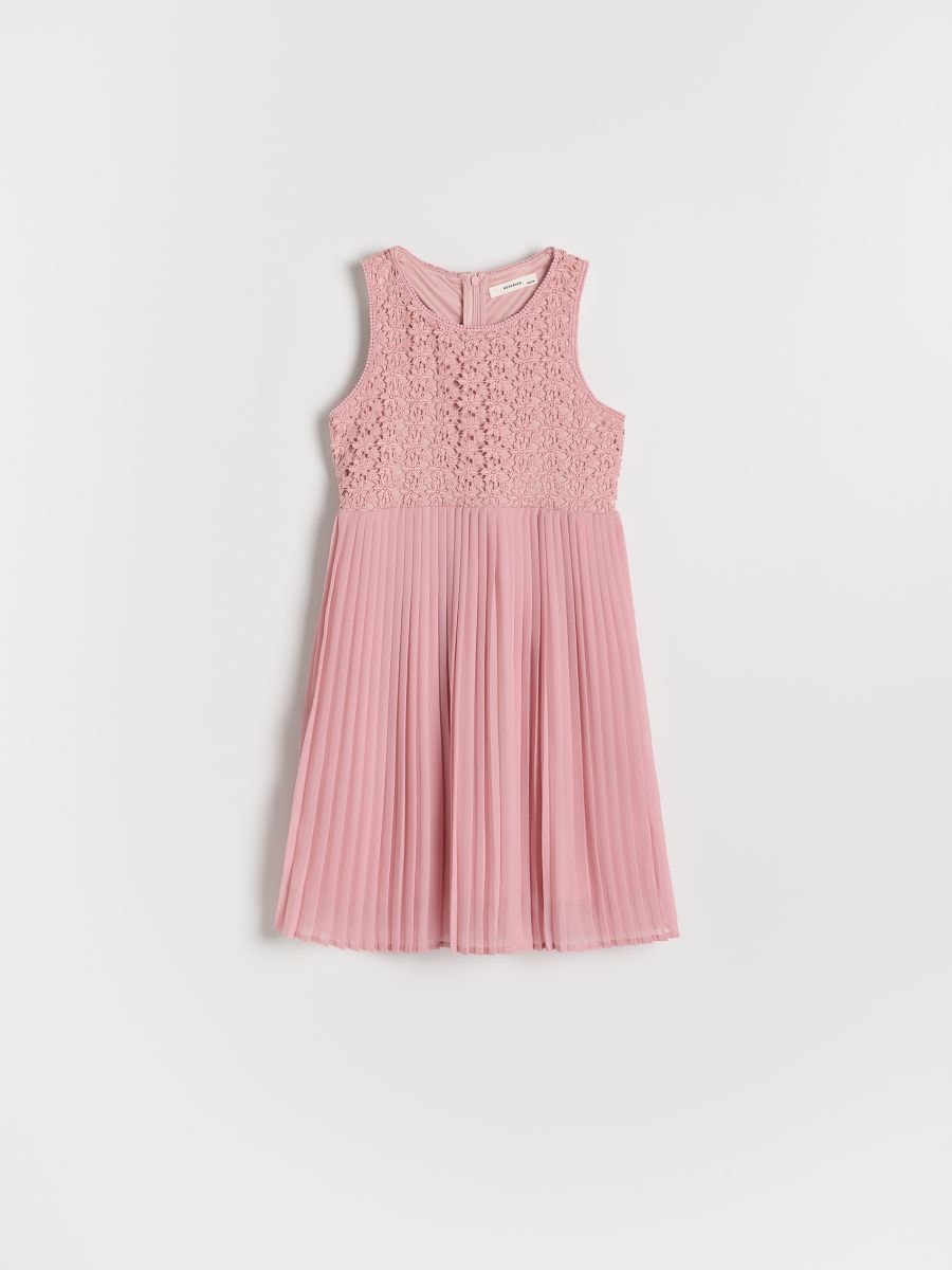 Kleid mit Spitzen-Oberteil - rosa - RESERVED
