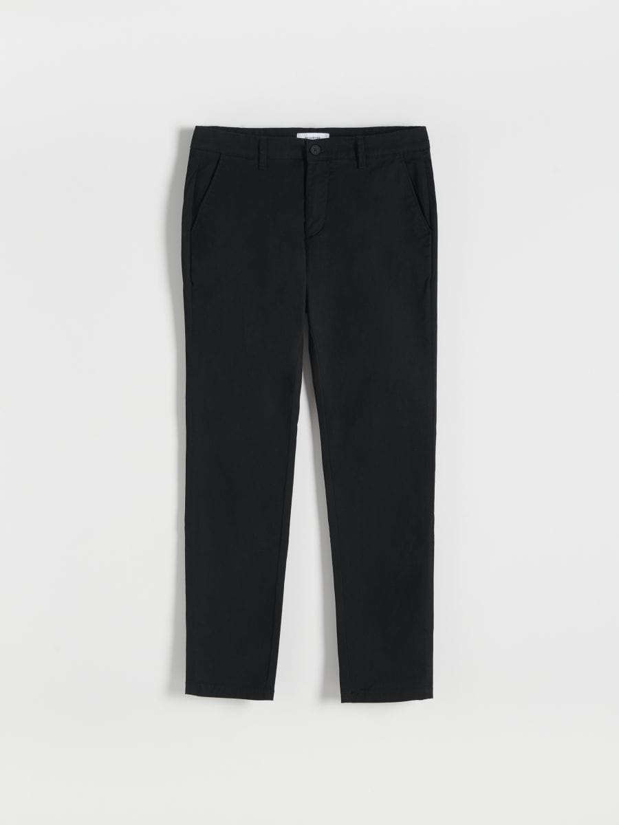 Pantaloni chino slim fit - negru - RESERVED