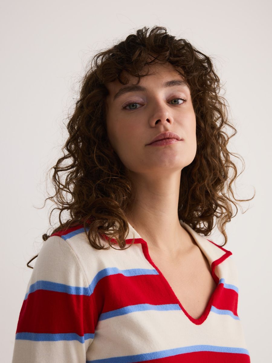 Pull avec col polo - Multicolore - RESERVED - 7
