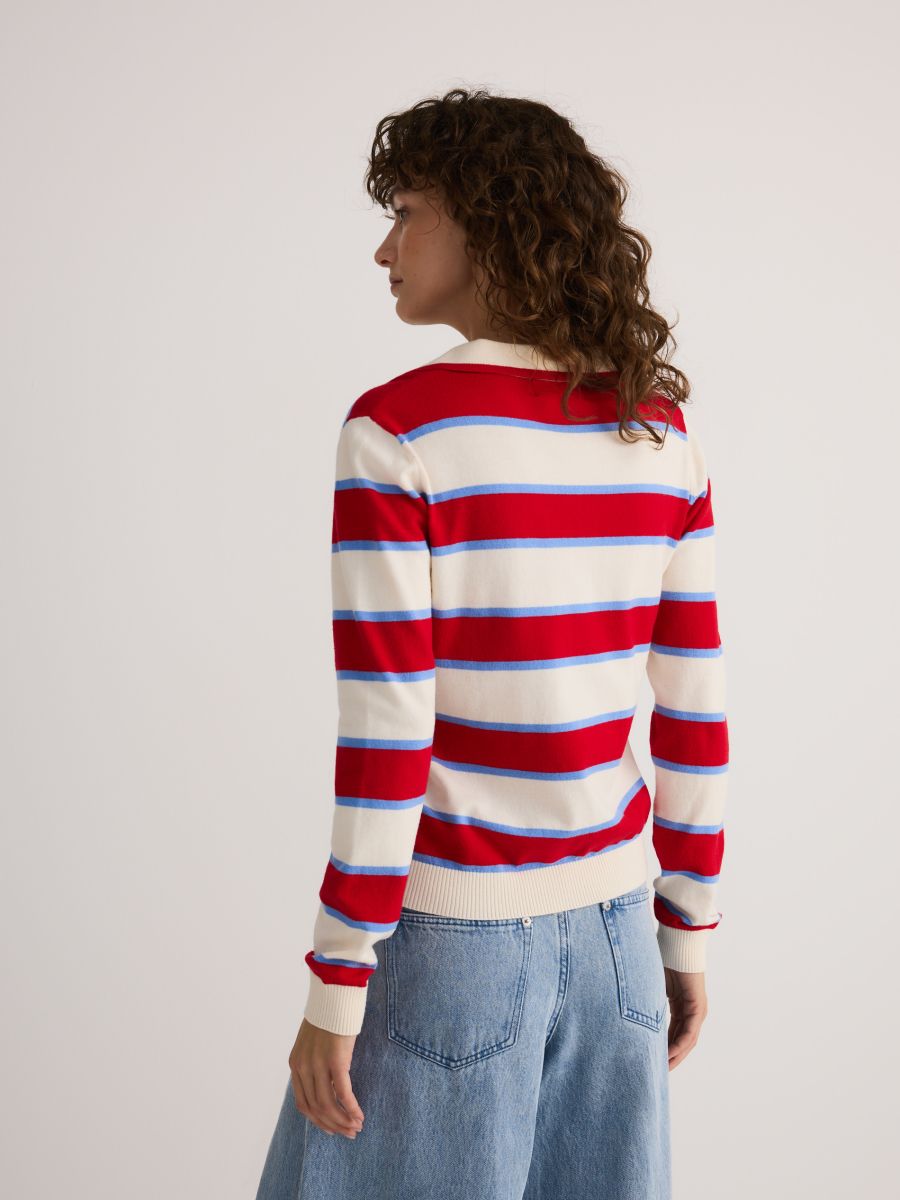 Pull avec col polo - Multicolore - RESERVED - 8