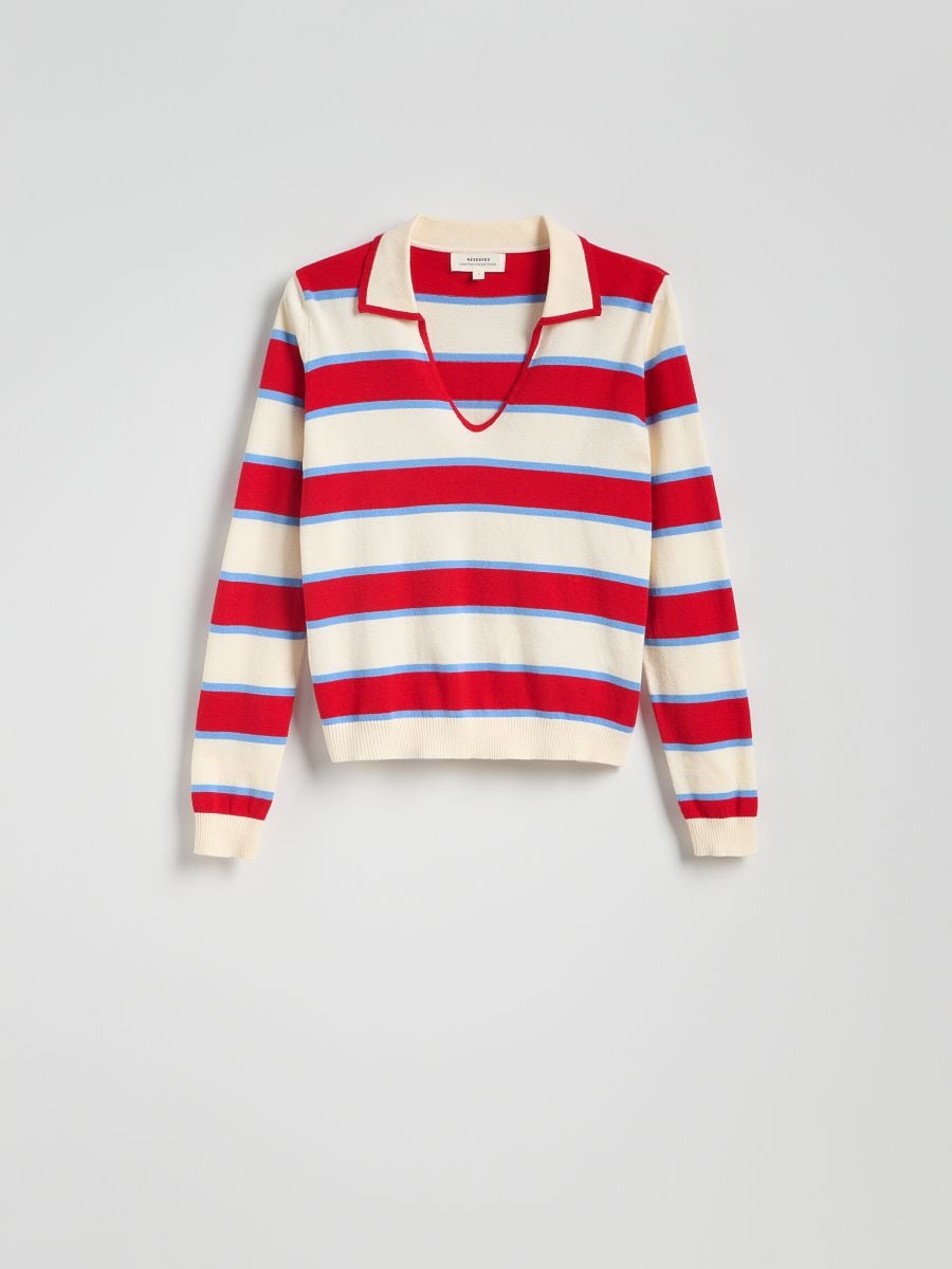 Pull avec col polo - Multicolore - RESERVED - 2