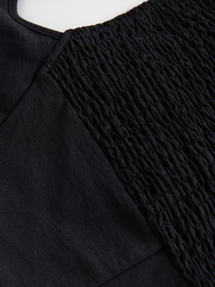 Crop top with ruffles - black - RESERVED - 5