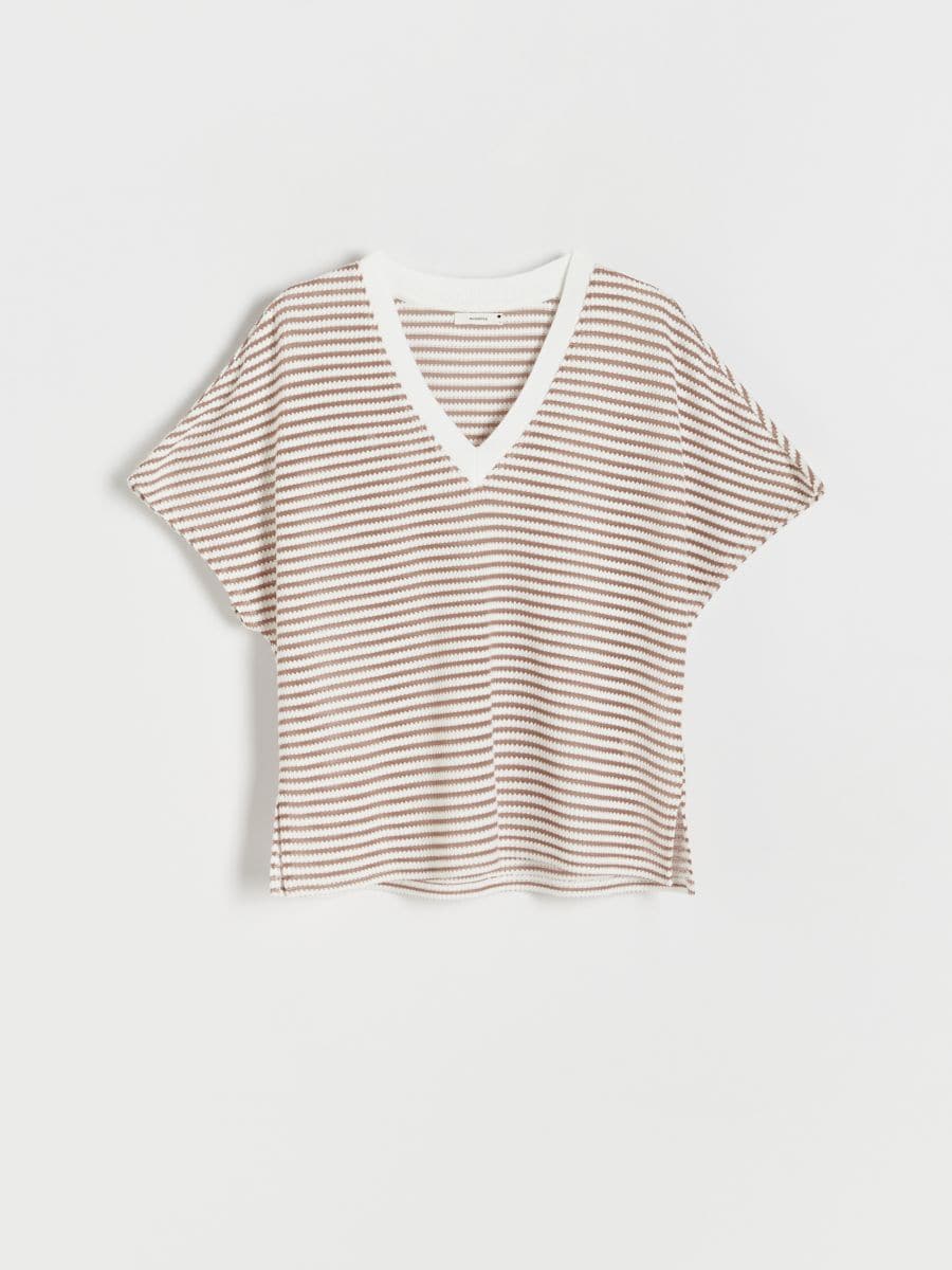 T-särk regular fit - beež - RESERVED - 3