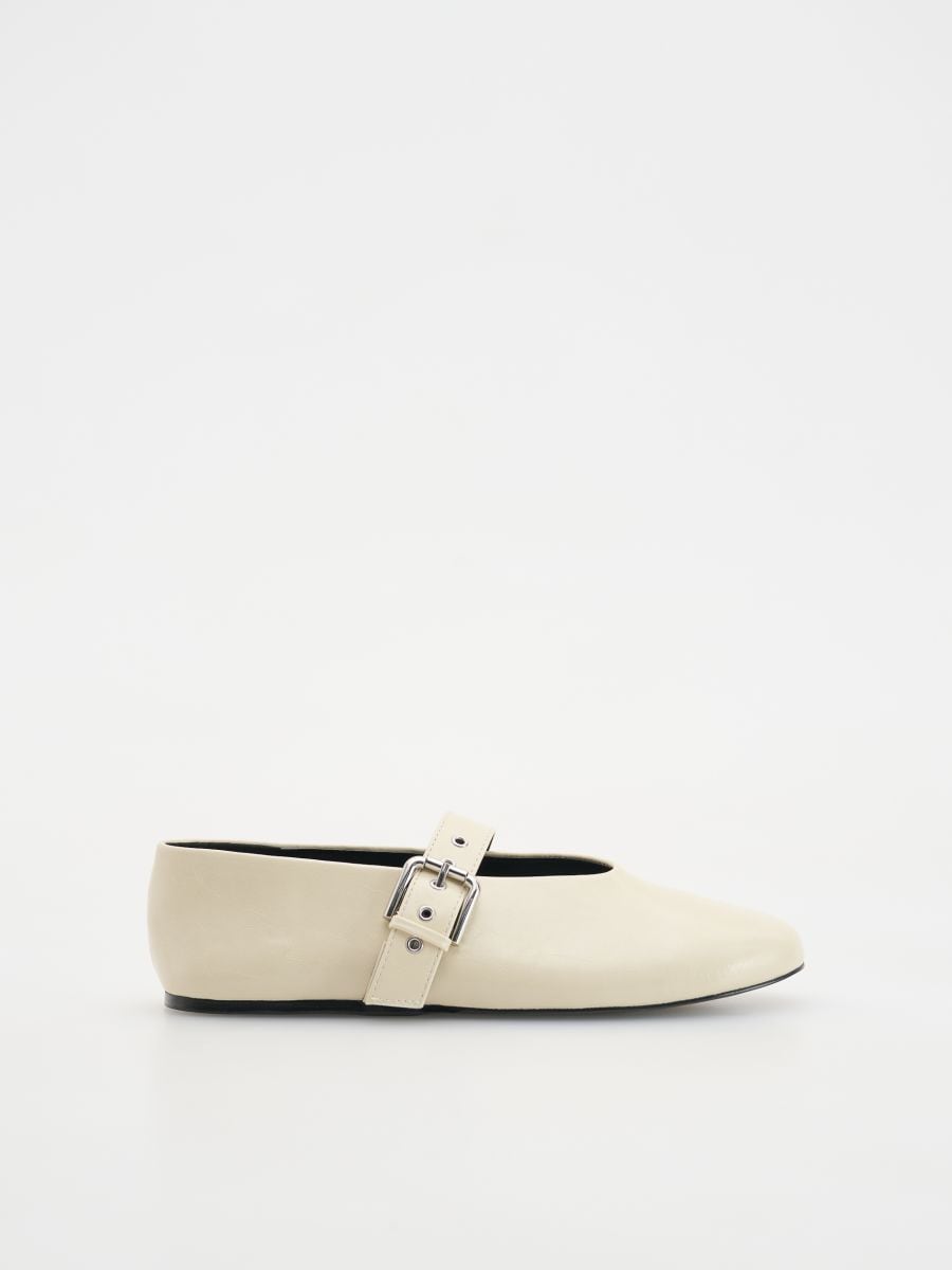 LADIES` BALLERINAS - krem - RESERVED