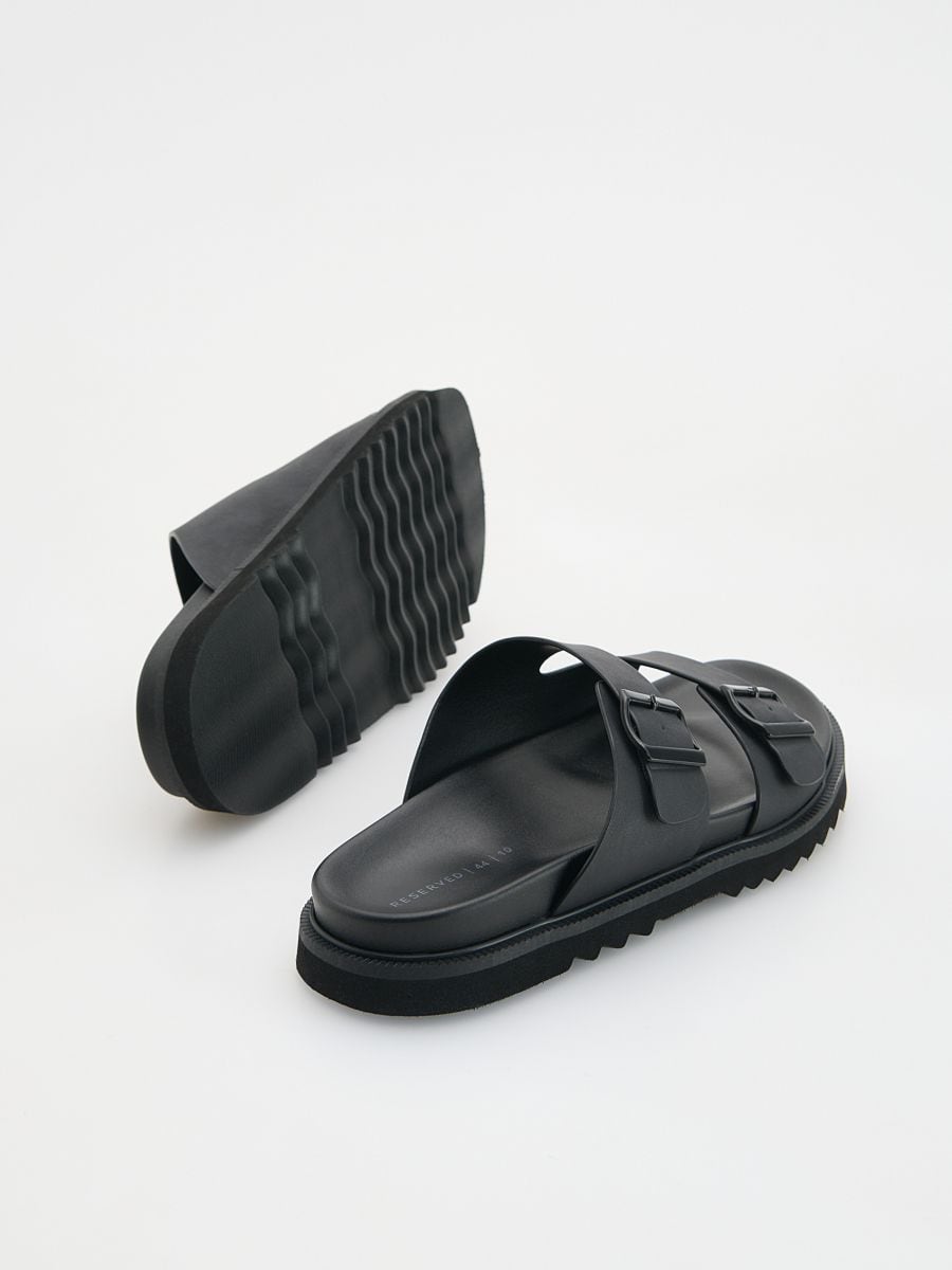 Sliders with buckles - black - RESERVED - 4