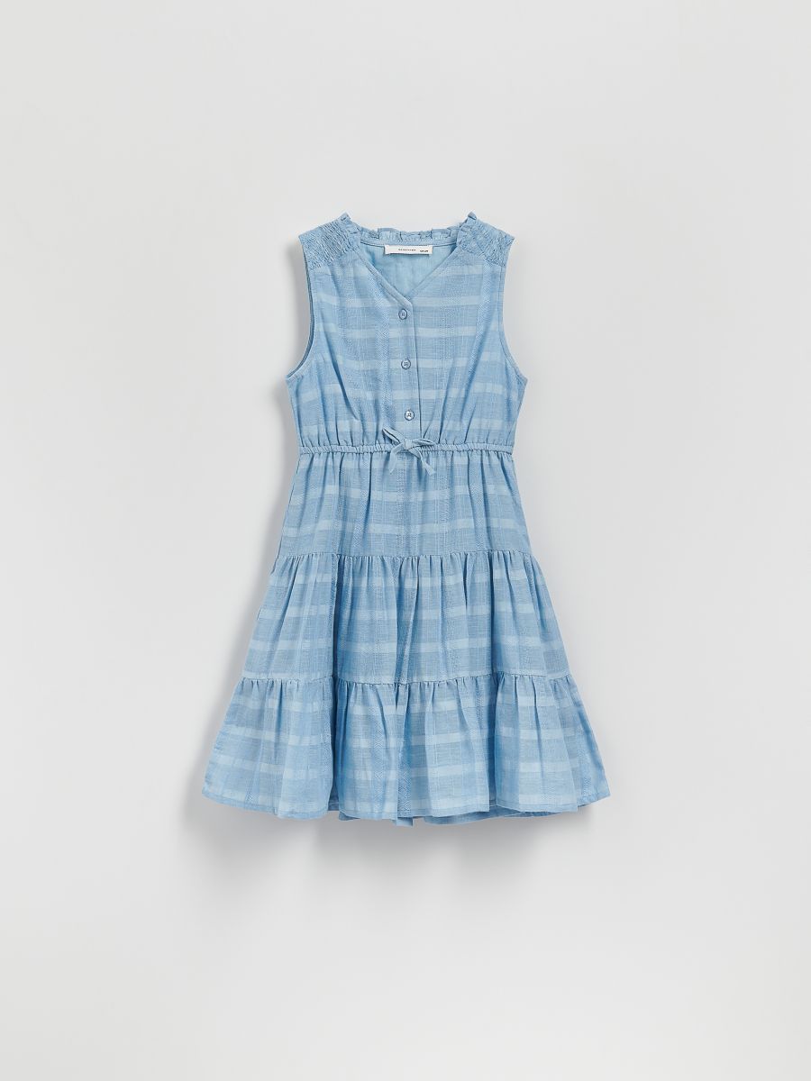 Rochie din bumbac - albastru - RESERVED