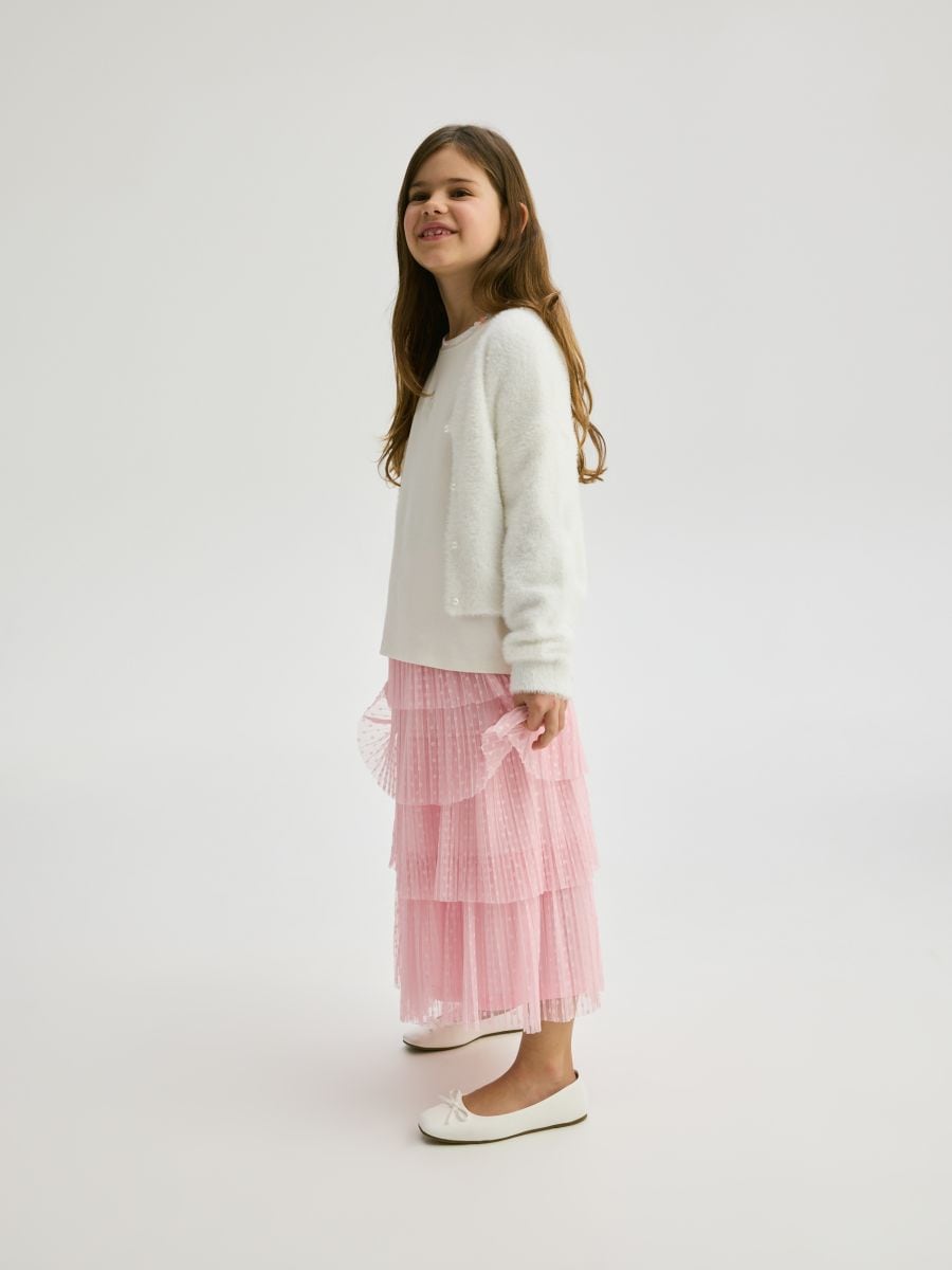 Cardigan in maglia - bianco - RESERVED - 3