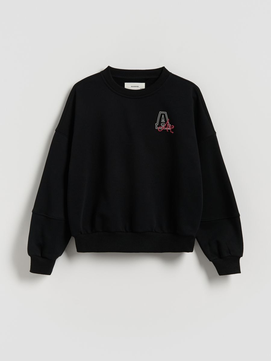 GIRLS` JOGGING TOP - црно - RESERVED