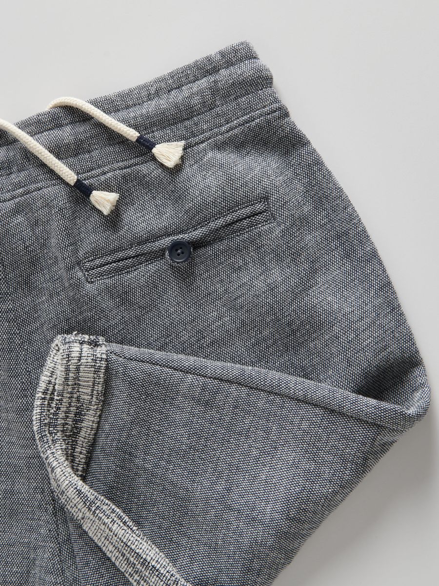 Regular structural fabric shorts - navy - RESERVED - 2