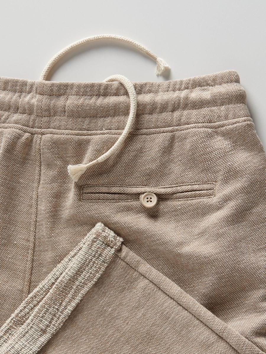 Regular structural fabric shorts - brown - RESERVED - 5