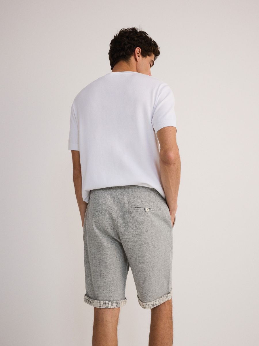 Regular structural fabric shorts - dark grey - RESERVED - 3