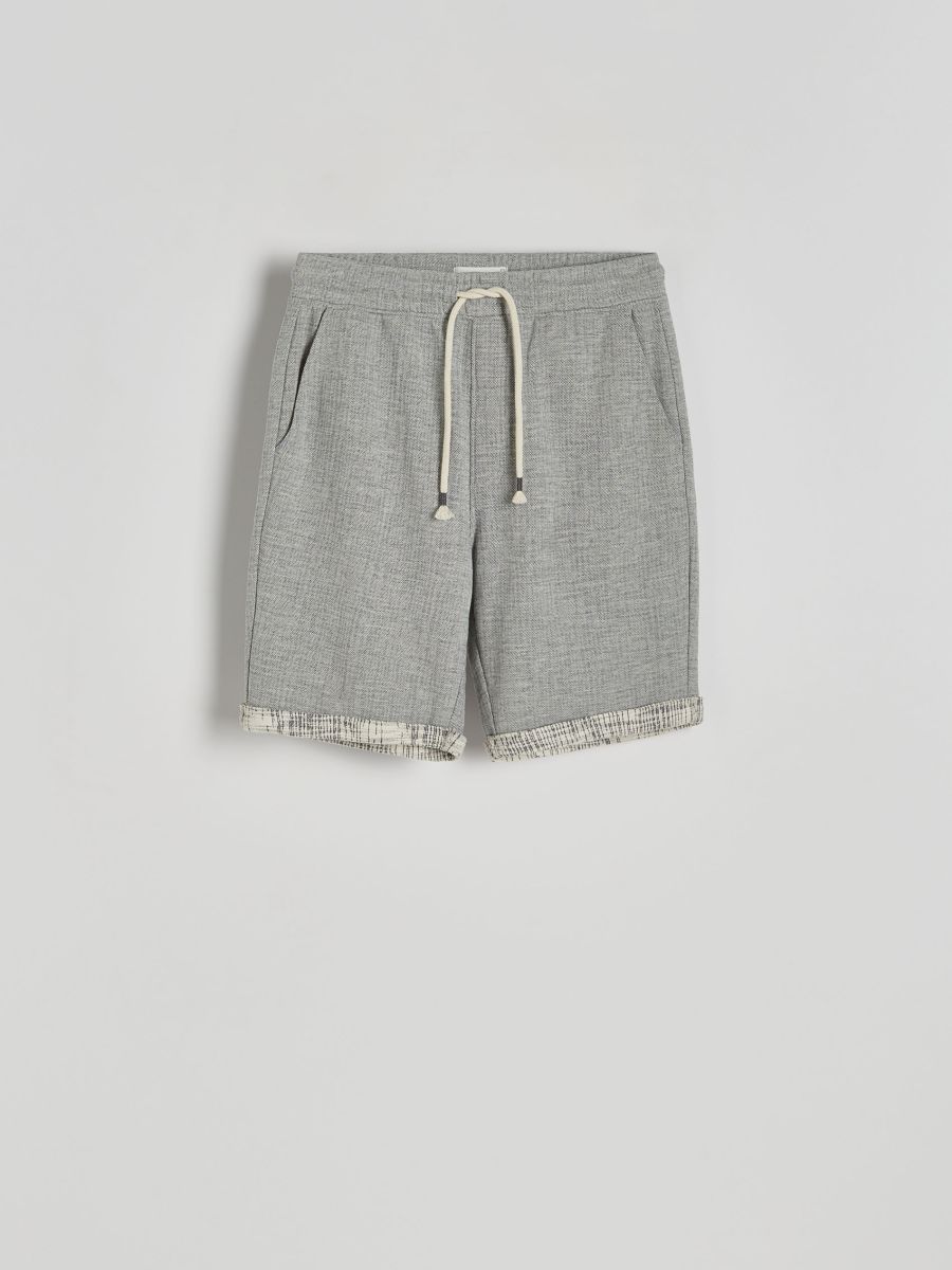 Regular structural fabric shorts - dark grey - RESERVED - 4
