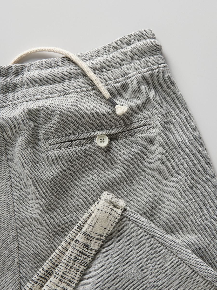 Regular fit short van structuurstof - DONKERGRIJS - RESERVED - 2