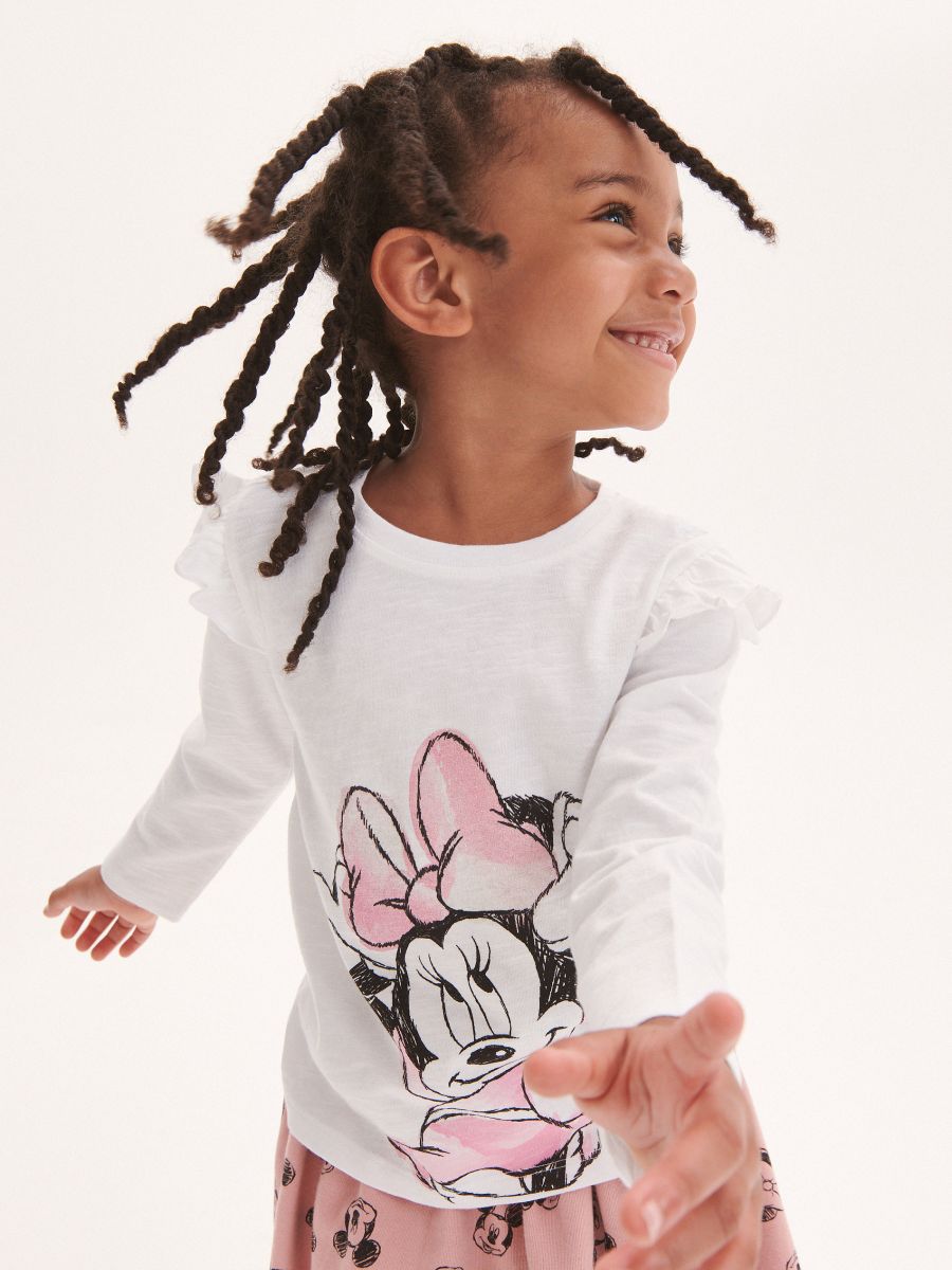 Minnie Mouse long sleeve T-shirt with ruffles - white - RESERVED - 4