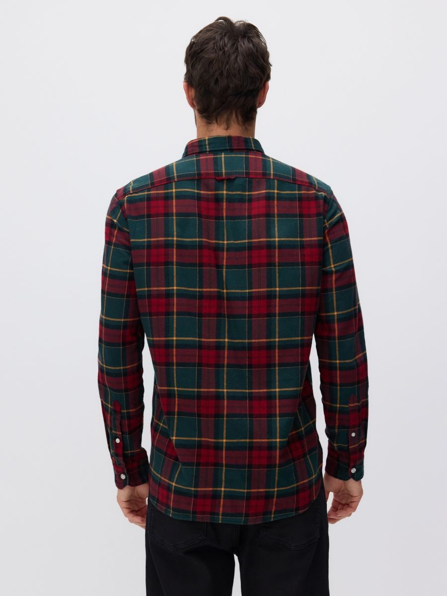 Regular fit check shirt - maroon - RESERVED - 3