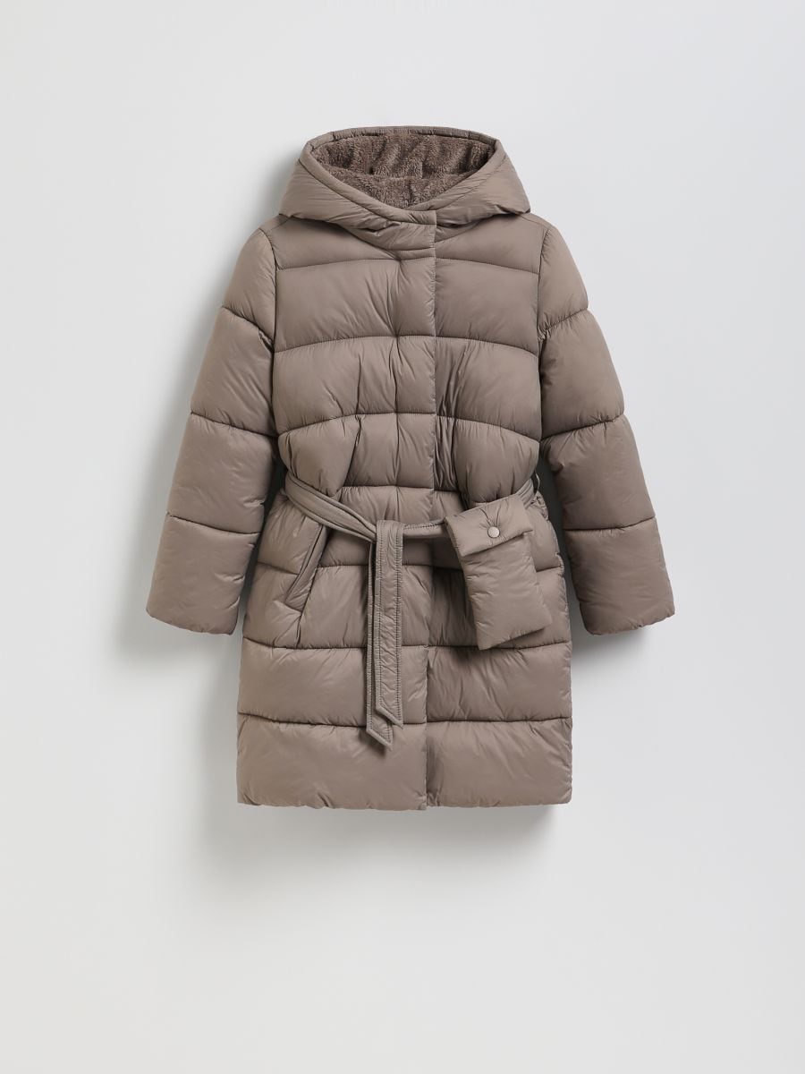 GIRLS` COAT & SACHET - bézs - RESERVED