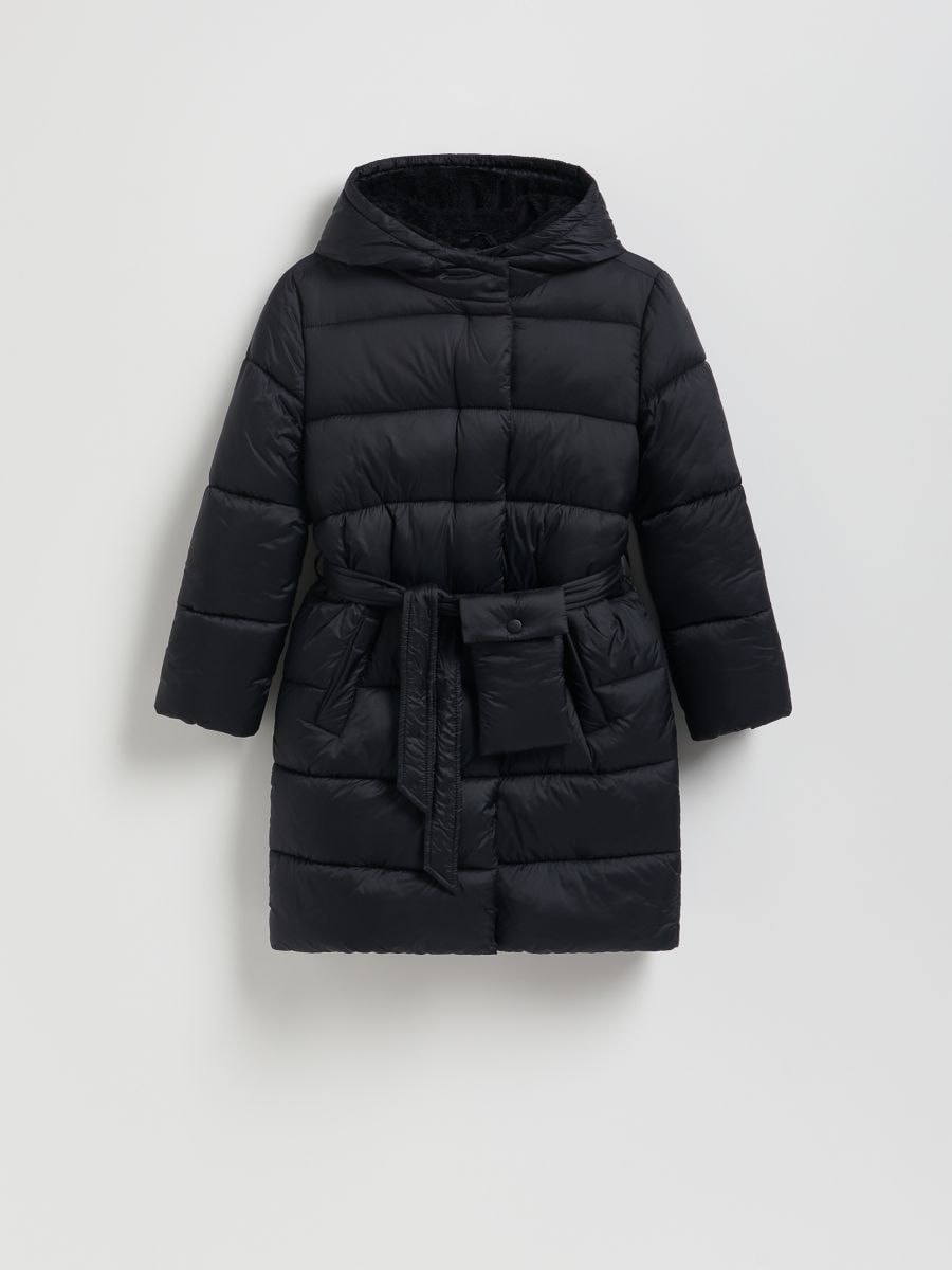 GIRLS` COAT & SACHET - fekete - RESERVED