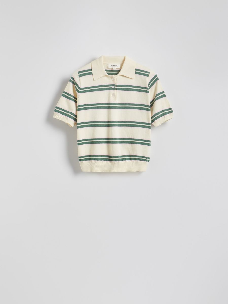 Knit top with collar - multicolor - RESERVED - 6