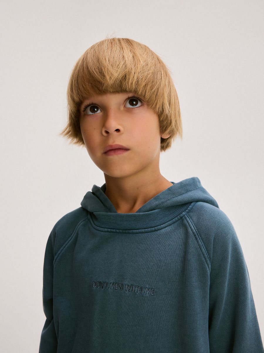 Sudadera oversize con capucha - turquesa oscuro - RESERVED - 5