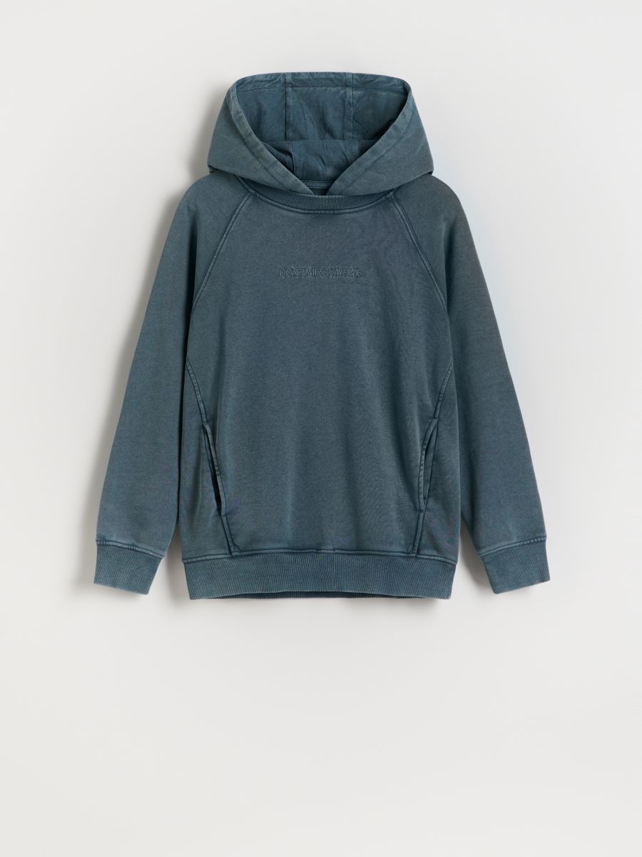 Sudadera oversize con capucha - turquesa oscuro - RESERVED - 2