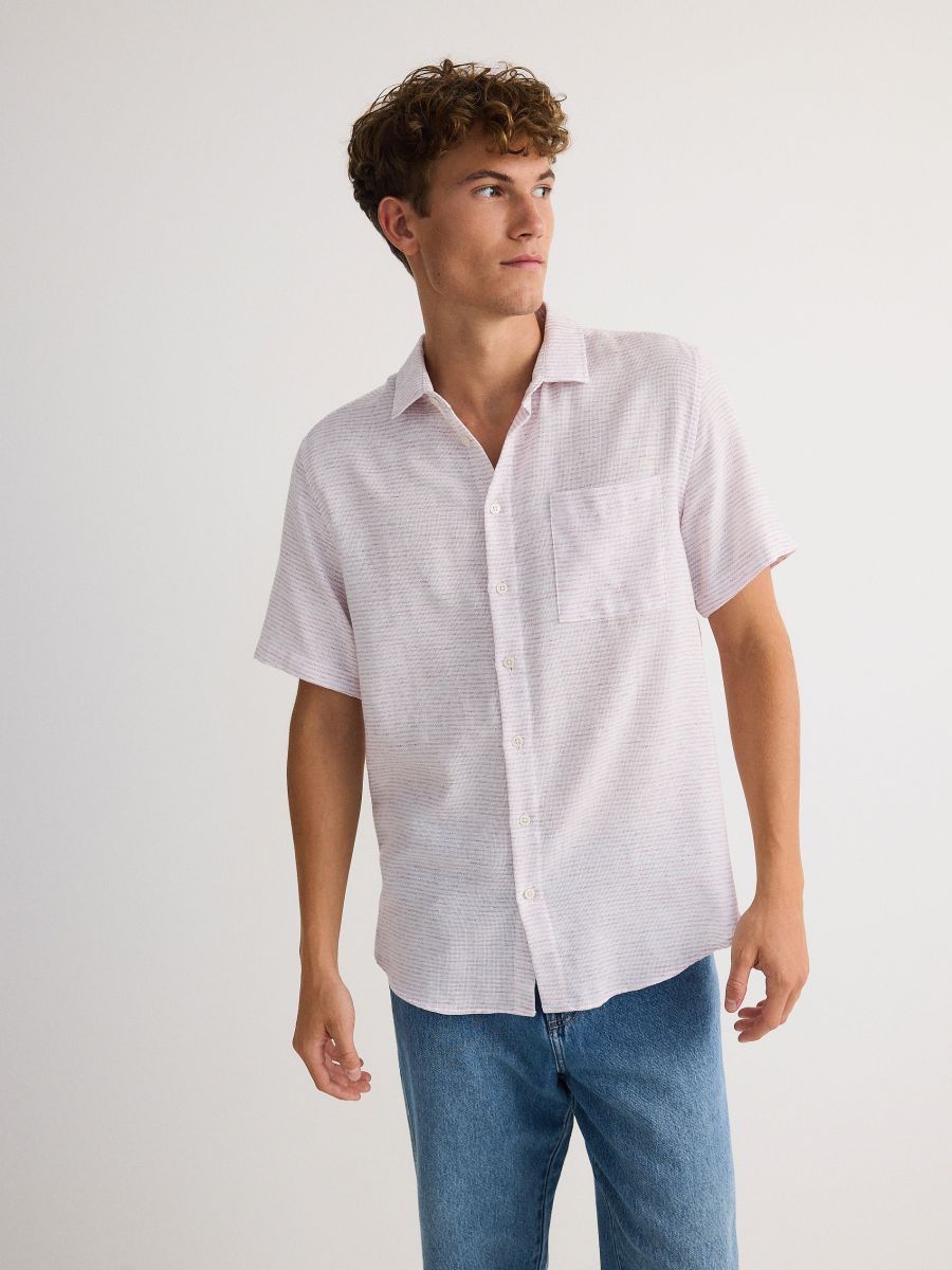 MEN`S SHIRT - støvet rosa - RESERVED