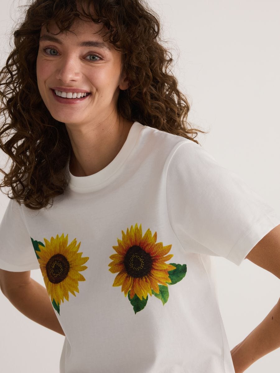 T-shirt with print - cream - RESERVED - 6