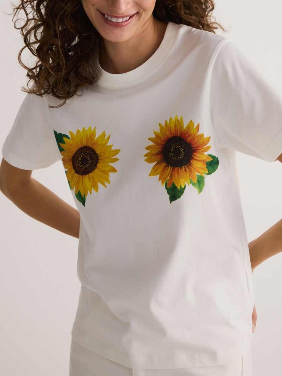 T-shirt with print - cream - RESERVED - 7