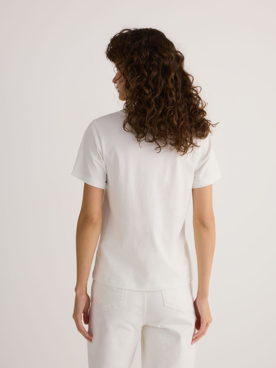 T-shirt with print - cream - RESERVED - 8