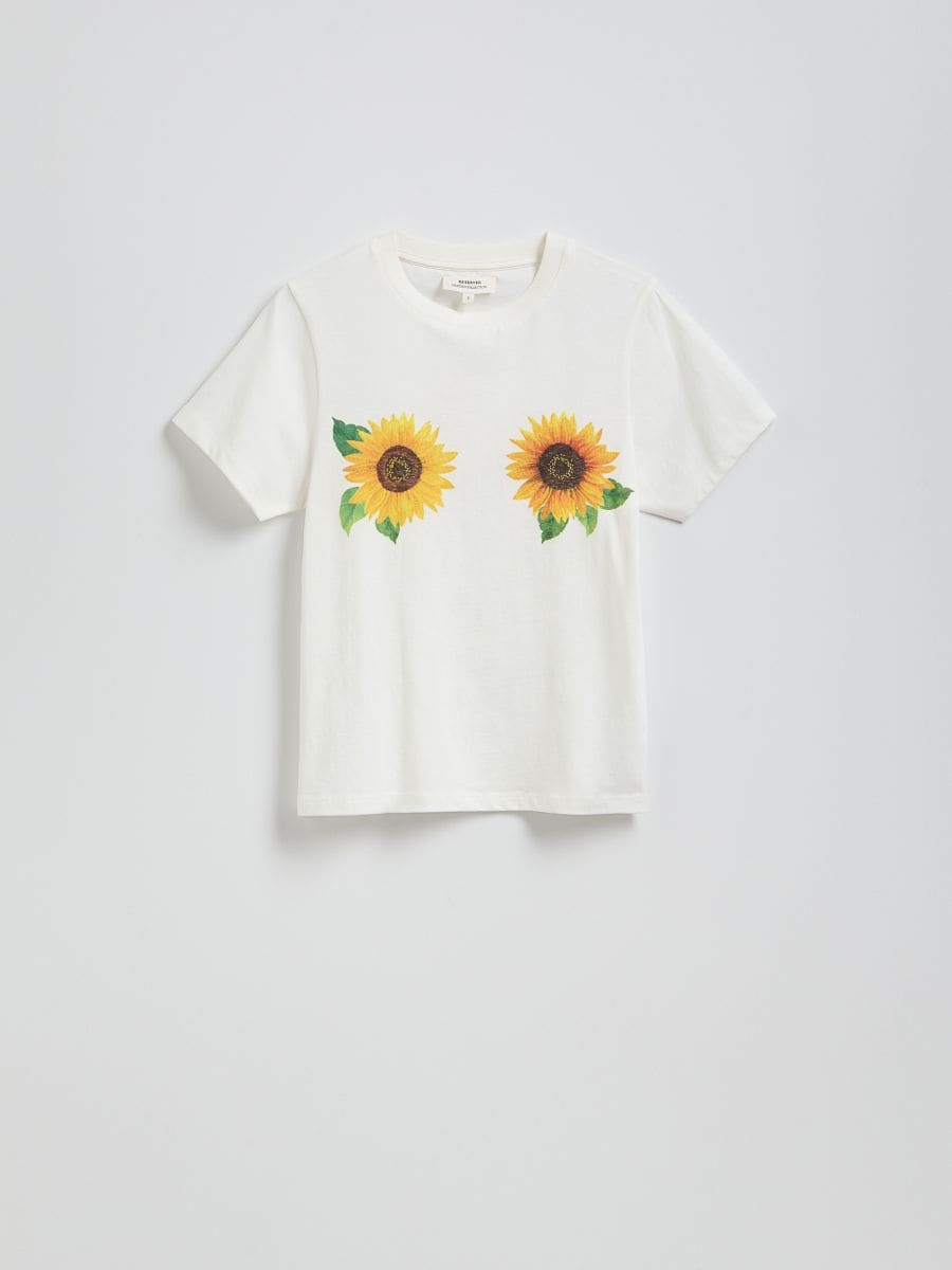 T-shirt with print - cream - RESERVED - 2