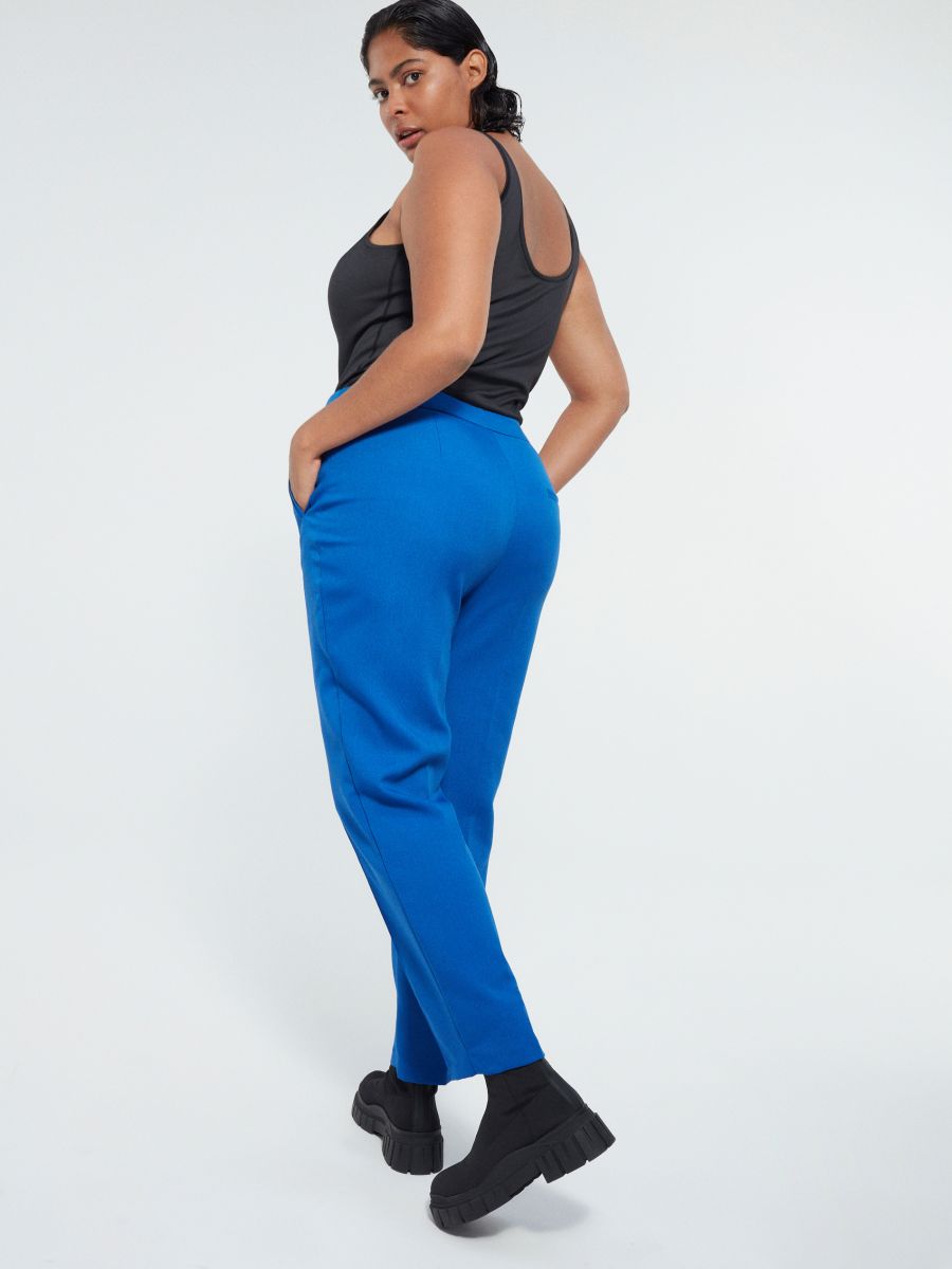 Buy online Blue Silk Blend Cigarette Pant from bottom wear for Women by  Shree for 779 at 3 off  2023 Limeroadcom