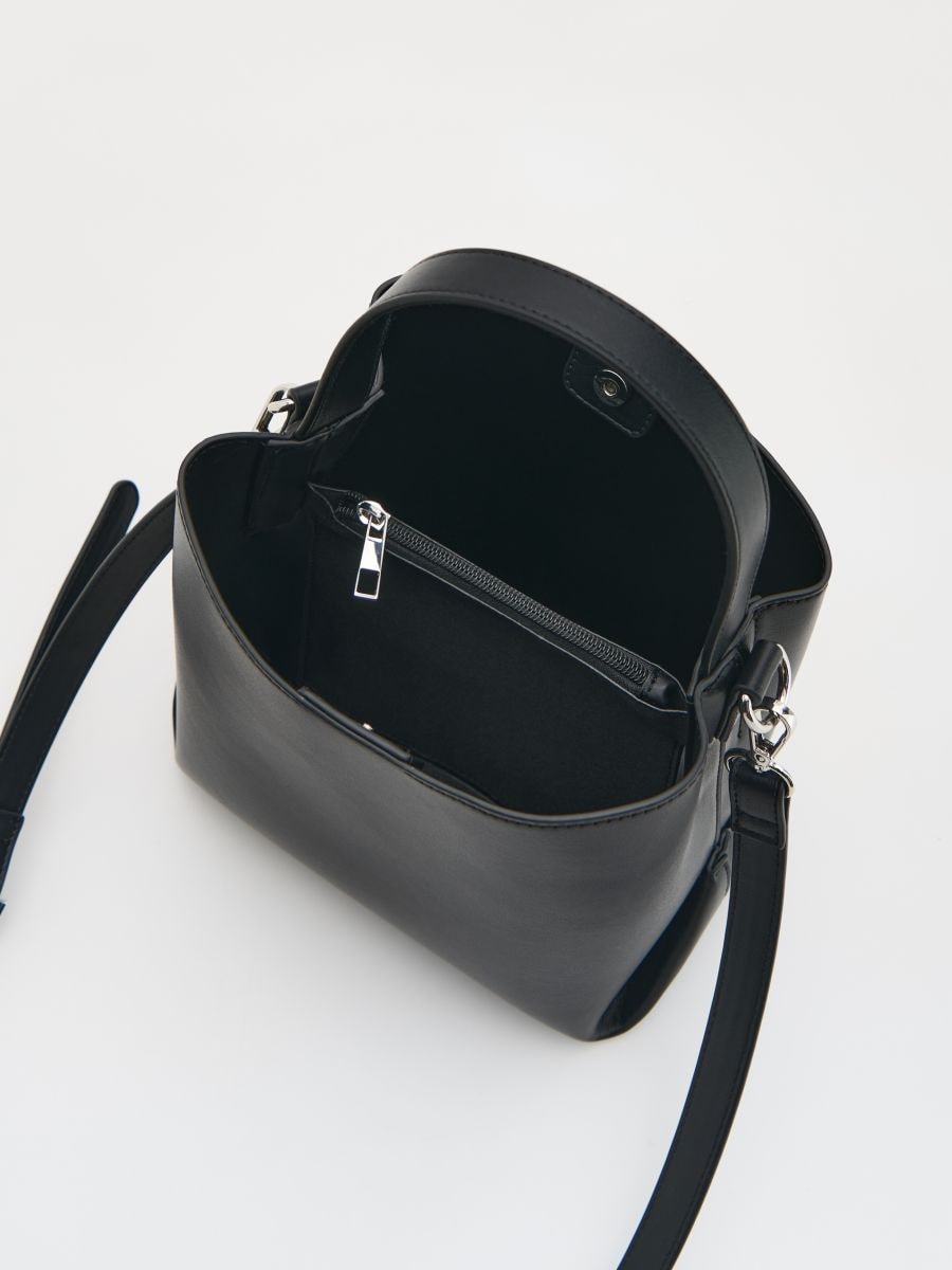 Bucket bag with strap - black - RESERVED - 4