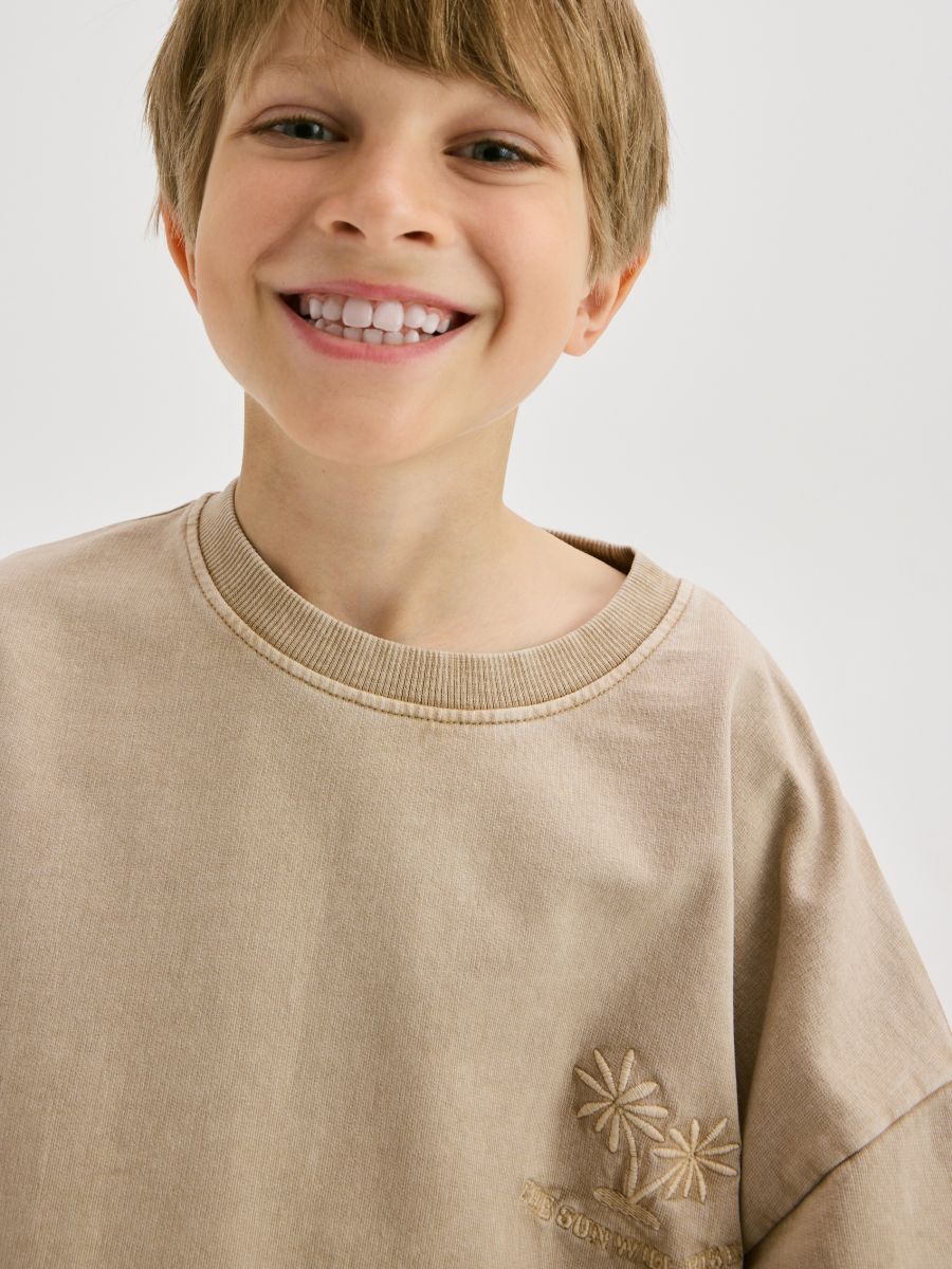 Cotton set with shorts - beige - RESERVED - 5