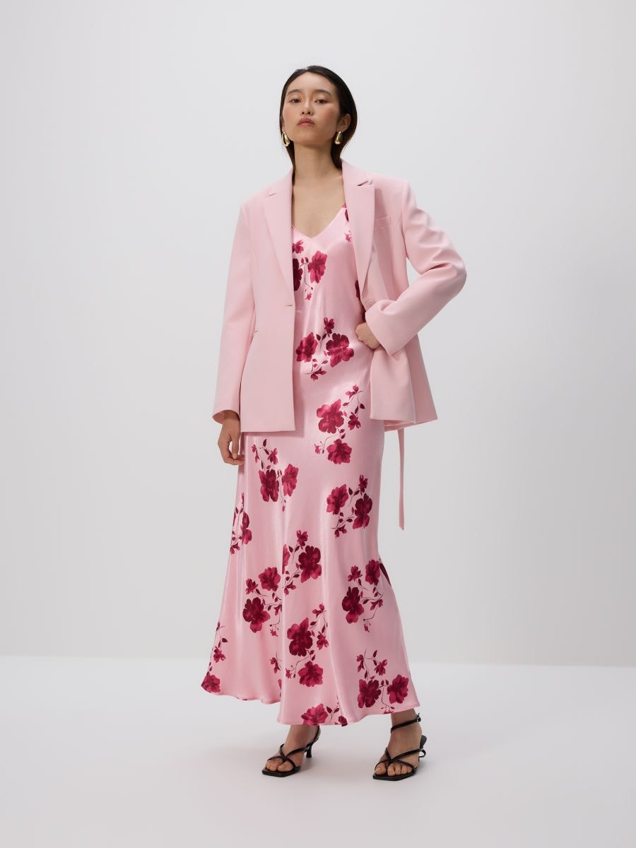 Blazer with decorative rose - pastel pink - RESERVED - 2